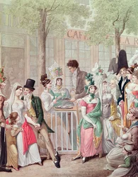 La terrazza del Café de la Rotonde nel 1814